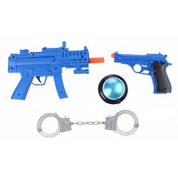 Foto van Toi-toys politie speelset met licht en geluid 4-delig blauw