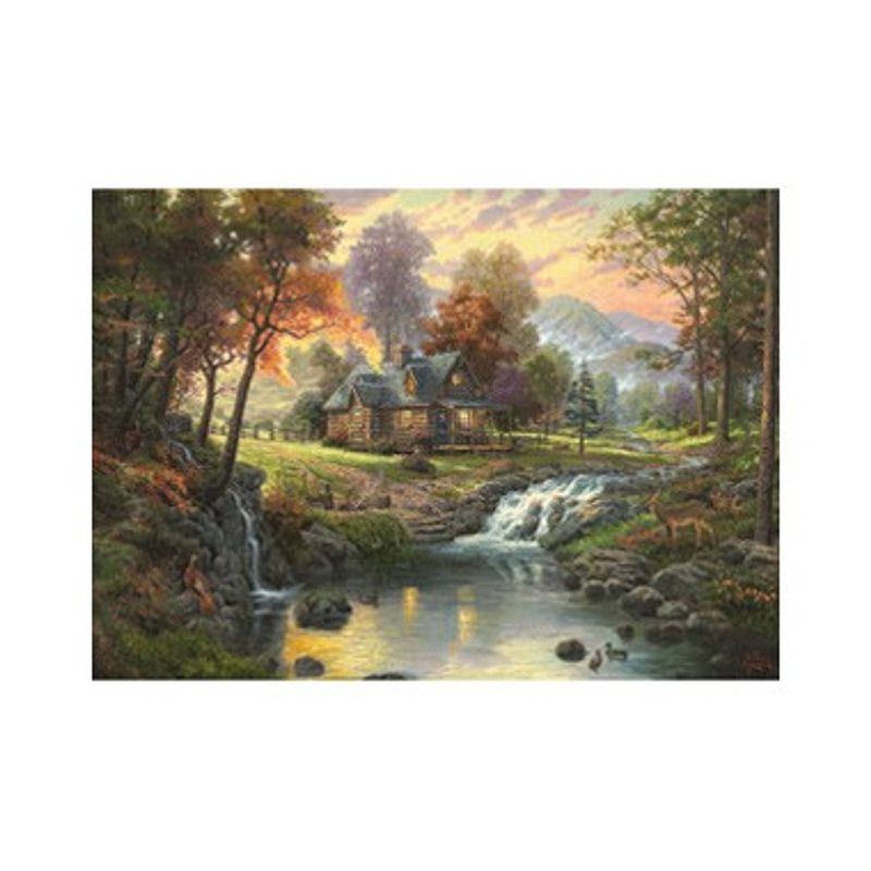 Foto van Schmidt puzzel kinkade mountain retrait - 1000 stukjes