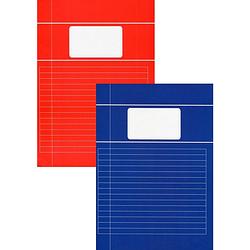 Foto van Benza - basic schriften a4 lijn - blauw en rood - 6 stuks