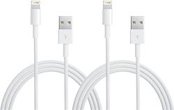 Foto van Apple usb a naar lightning kabel 1m kunststof wit duopack