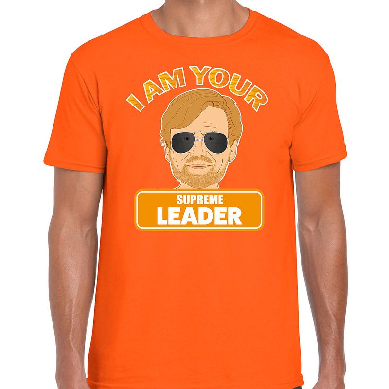 Foto van Oranje koningsdag t-shirt - i am your leader - willem s - feestshirts