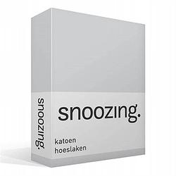 Foto van Snoozing - katoen - hoeslaken - 200x220 - grijs