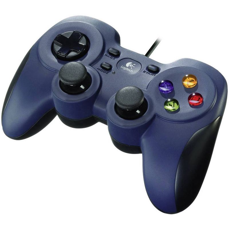 Foto van Logitech f310 controller gamepad pc blauw