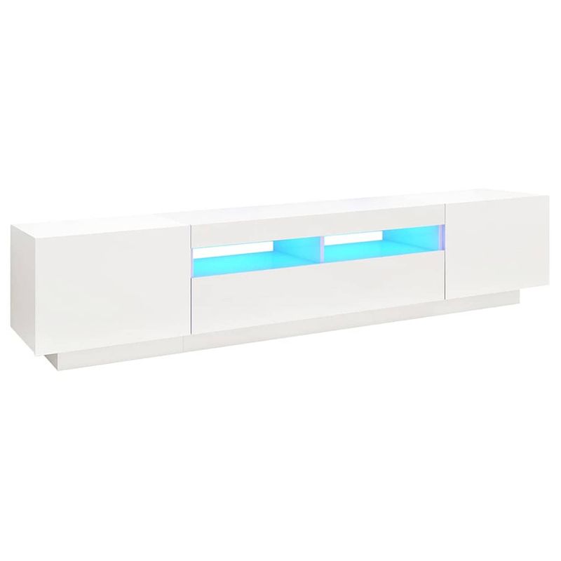 Foto van Vidaxl tv-meubel met led-verlichting 200x35x40 cm wit