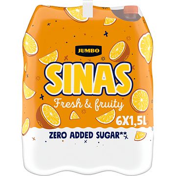 Foto van Jumbo sinas fresh & fruity 6 x 1, 5l