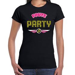 Foto van Foute party t-shirt - dames - zwart - foute party outfit/kleding xl - feestshirts