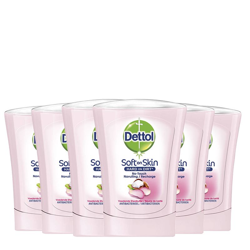 Foto van Dettol handzeep no touch navulling - galamboter - 250ml x6