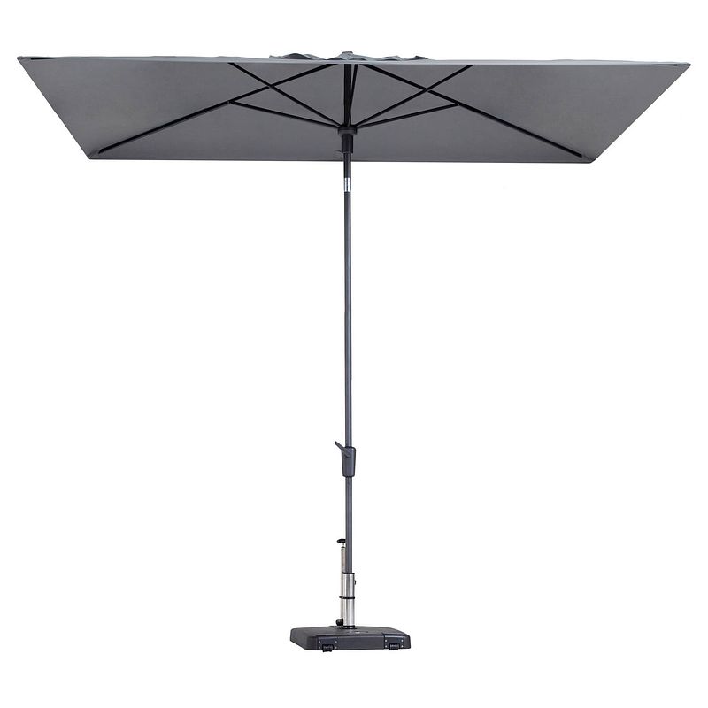 Foto van Mikros light grey stokparasol 300 x 200 cm