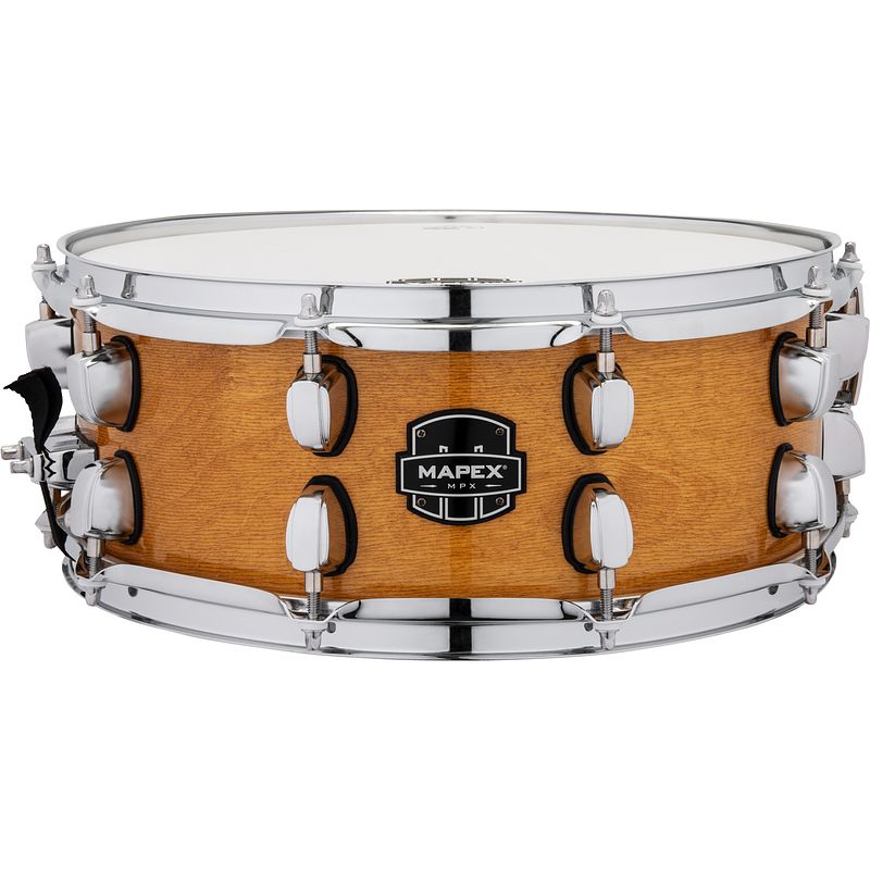 Foto van Mapex mpx hybrid gloss natural snaredrum 14 x 5.5 inch