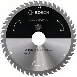 Foto van Bosch accessories bosch 2608837689 cirkelzaagblad 165 x 30 mm aantal tanden: 48 1 stuk(s)