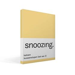 Foto van Snoozing - kussenslopen - set van 2 - katoen - 60x70 - geel