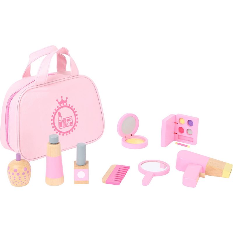 Foto van Small foot make-up tasje met speelgoed make-up hout roze