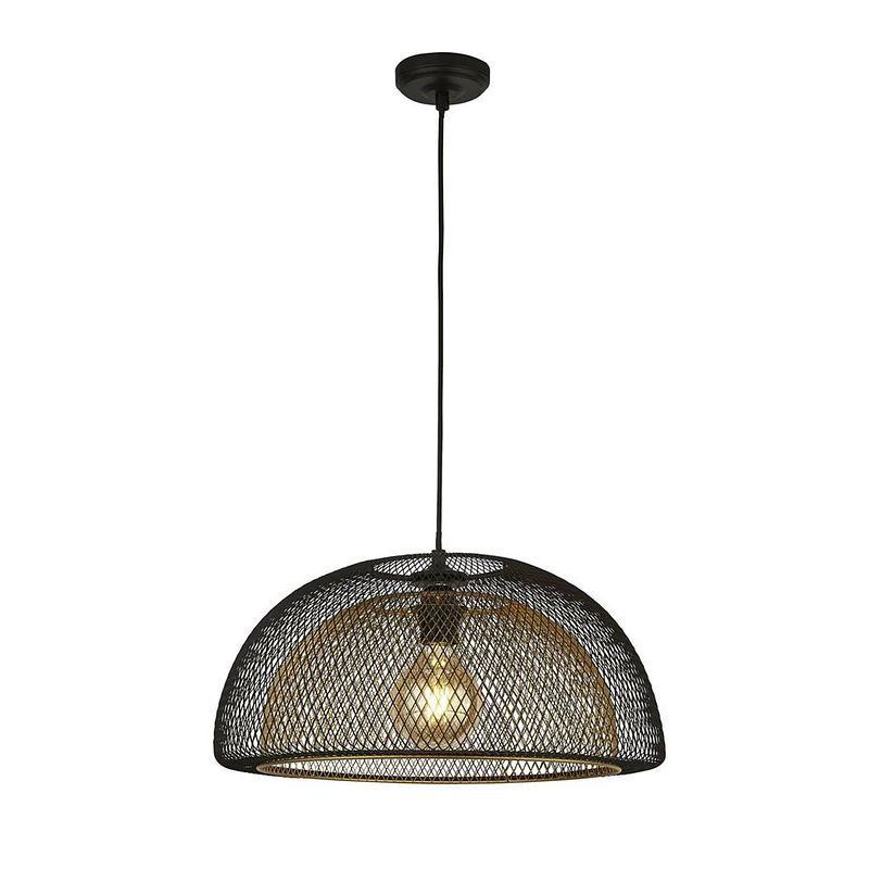 Foto van Landelijke hanglamp - bussandri exclusive - metaal - landelijk - e27 - l: 45.5cm - voor binnen - woonkamer - eetkamer -