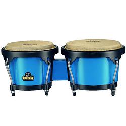 Foto van Nino percussion nino17b-bk 6.5 en 7.5 inch bongo blauw