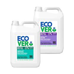 Foto van Ecover voordeelpakket wasmiddel universeel 5l + wasmiddel color 5l