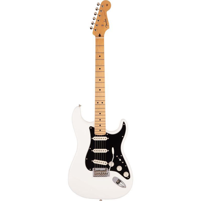 Foto van Fender made in japan hybrid ii stratocaster mn arctic white elektrische gitaar met gigbag