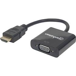 Foto van Manhattan 151467 hdmi / vga adapter [1x hdmi-stekker - 1x vga-bus] zwart 0.26 m