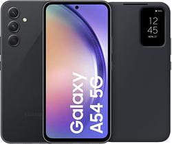 Foto van Samsung galaxy a54 128gb zwart 5g + samsung clear view book case zwart