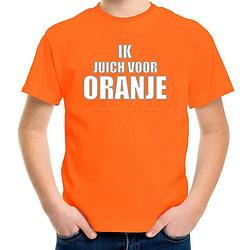 Foto van Oranje fan shirt / kleding holland ik juich voor oranje ek/ wk voor kinderen s (122-128) - feestshirts