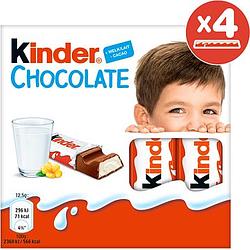 Foto van Kinder chocolate 4 reepjes 50g bij jumbo