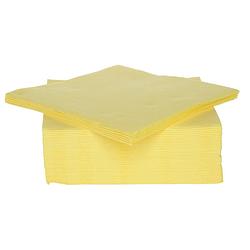 Foto van 40x stuks luxe kwaliteit servetten geel 38 x 38 cm - feestservetten