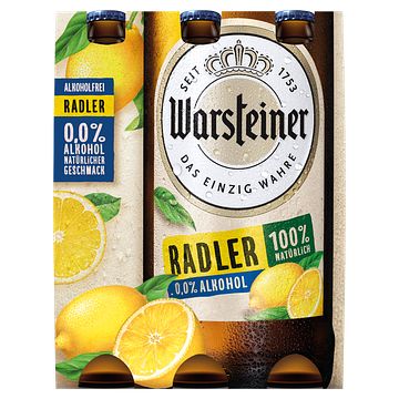 Foto van Warsteiner alcoholvrij radler flesen <0,5% 6 x 330ml bij jumbo