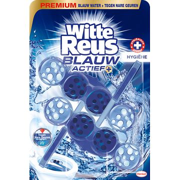 Foto van 1+1 gratis | witte reus blauw actief hygiene 100g aanbieding bij jumbo