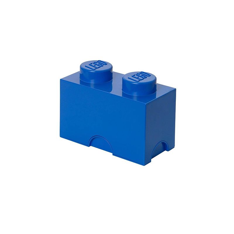 Foto van Set van 2 - opbergbox brick 2, blauw - lego