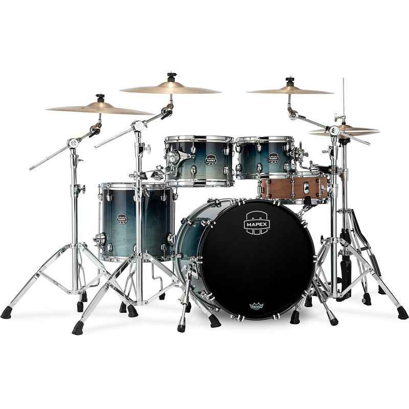 Foto van Mapex saturn sr504xrj teal blue fade 4-delige shellset