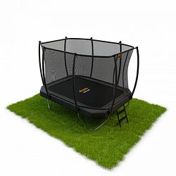 Foto van Avyna trampoline met veiligheidsnet pro-line - 340 x 240 cm (234) - hd plus beschermrand - grijs