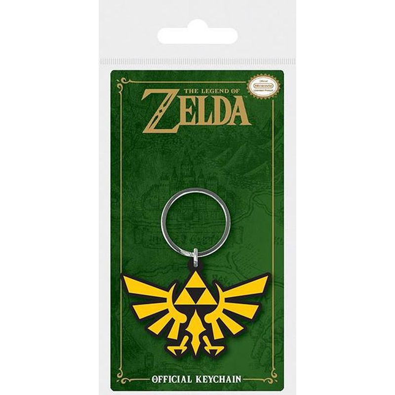 Foto van Pyramid international sleutelhanger zelda triforce 6 cm geel