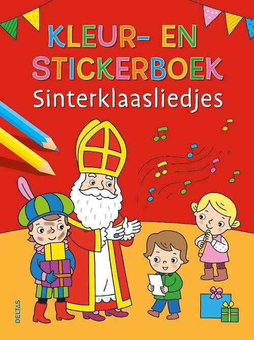 Foto van Kleur- en stickerboek sinterklaasliedjes - paperback (9789044766240)