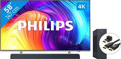 Foto van Philips the one (58pus8507) - ambilight (2022) + soundbar + hdmi kabel