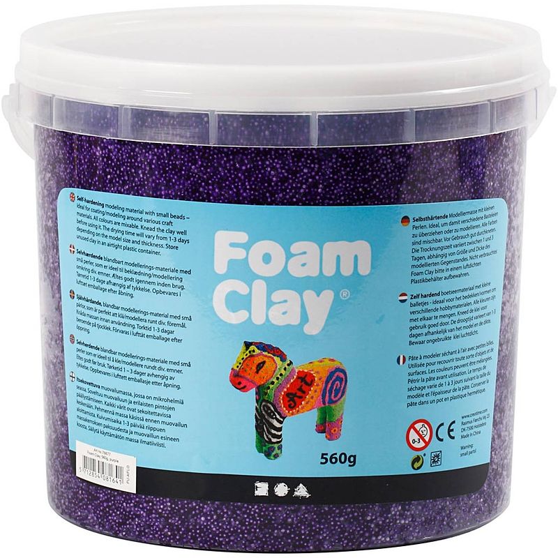 Foto van Foam clay foam clay donkerpaars 560 gram