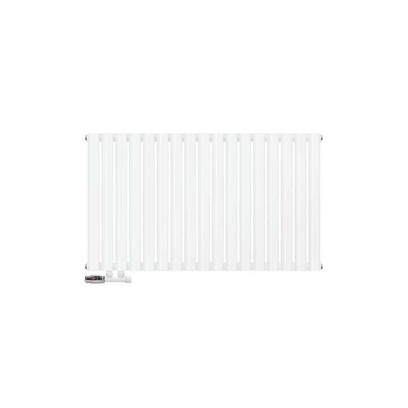 Foto van Paneelradiator dubbellaags 600x1020 mm wit met muuraansluitset ml-design