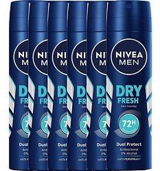 Foto van Nivea men dry fresh deodorant spray voordeelverpakking