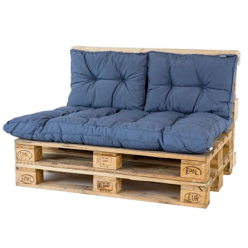 Foto van Madison palletkussenset florance safier blauw - 3 delig