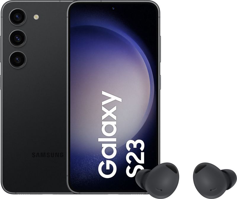 Foto van Samsung galaxy s23 128gb zwart + samsung galaxy buds 2 pro zwart