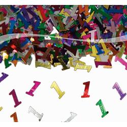 Foto van 1x zakjes confetti 1 jaar verjaardag feestartikelen - confetti