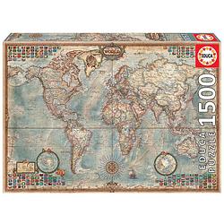 Foto van Educa 1500 pieces puzzle - the world, political map