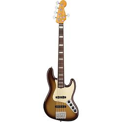 Foto van Fender american ultra jazz bass v mocha burst rw met koffer