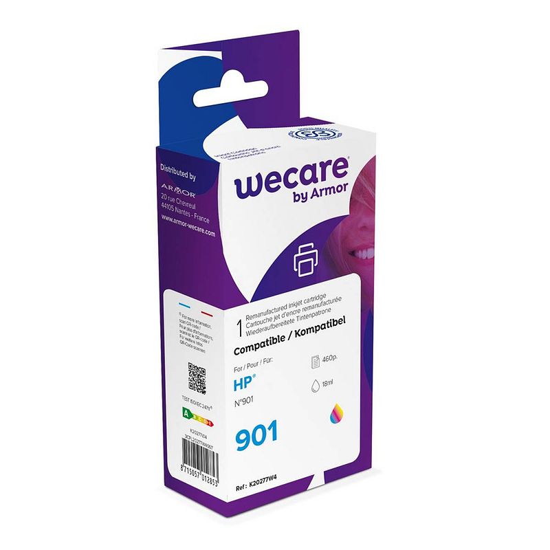 Foto van Wecare cartridge compatible met hp 901 xl tricolor