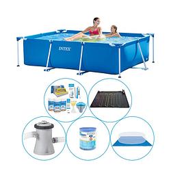 Foto van Intex frame pool rechthoekig 220x150x60 cm - 6-delig - zwembad plus accessoires