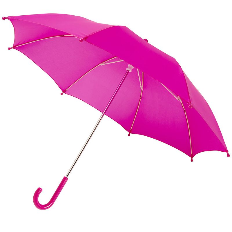 Foto van Storm paraplu voor kinderen 77 cm doorsnede fuchsia roze - paraplu's