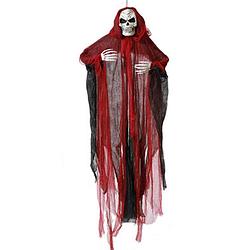 Foto van Halloween/horror thema hang decoratie spook/skelet - enge/griezelige pop - 165 cm - feestdecoratievoorwerp