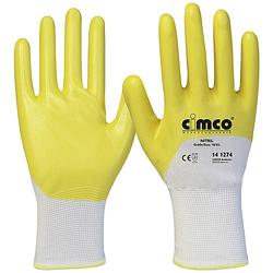 Foto van Cimco nitril gelb/weiß 141272 nitril werkhandschoen maat (handschoen): 8, m en 388 1 paar