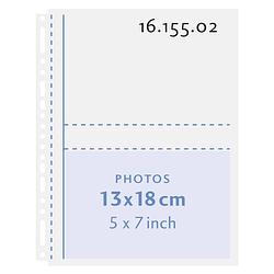Foto van Henzo insteekhoezen - 10 stuks insteekhoes voor 40 foto's liggend - fotomaat 13x18 cm - wit