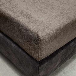 Foto van Fresh & co luxe badstof hoeslaken kleur: taupe, 140 x 200/210/220 cm