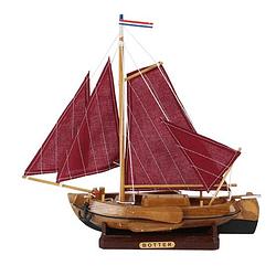 Foto van Decoratie miniatuur model hollandse vissersboot 25 cm - beeldjes