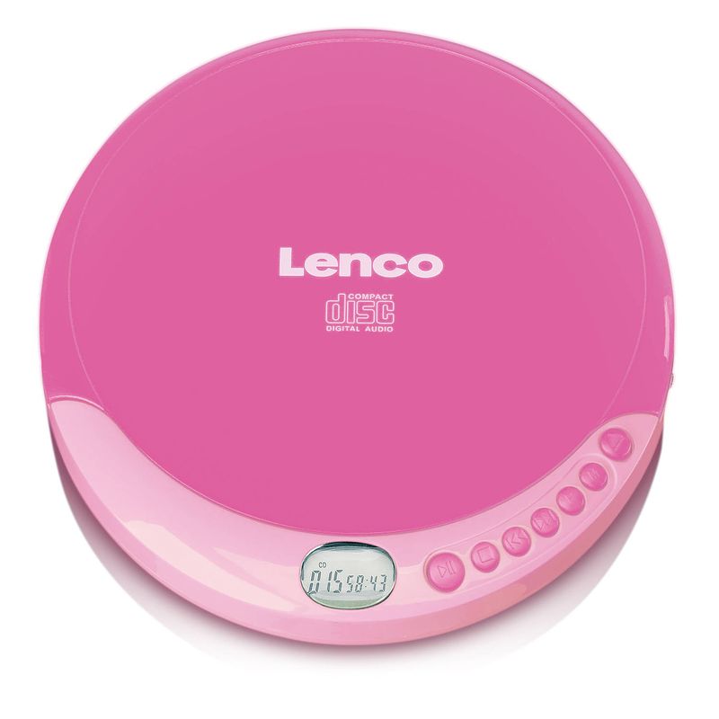 Foto van Portable cd speler met oplaadfunctie lenco cd-011pk roze